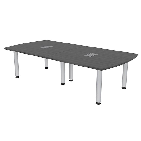 45 in W, 96 in L, 29 in H, Engineered Wood Top, Grey
